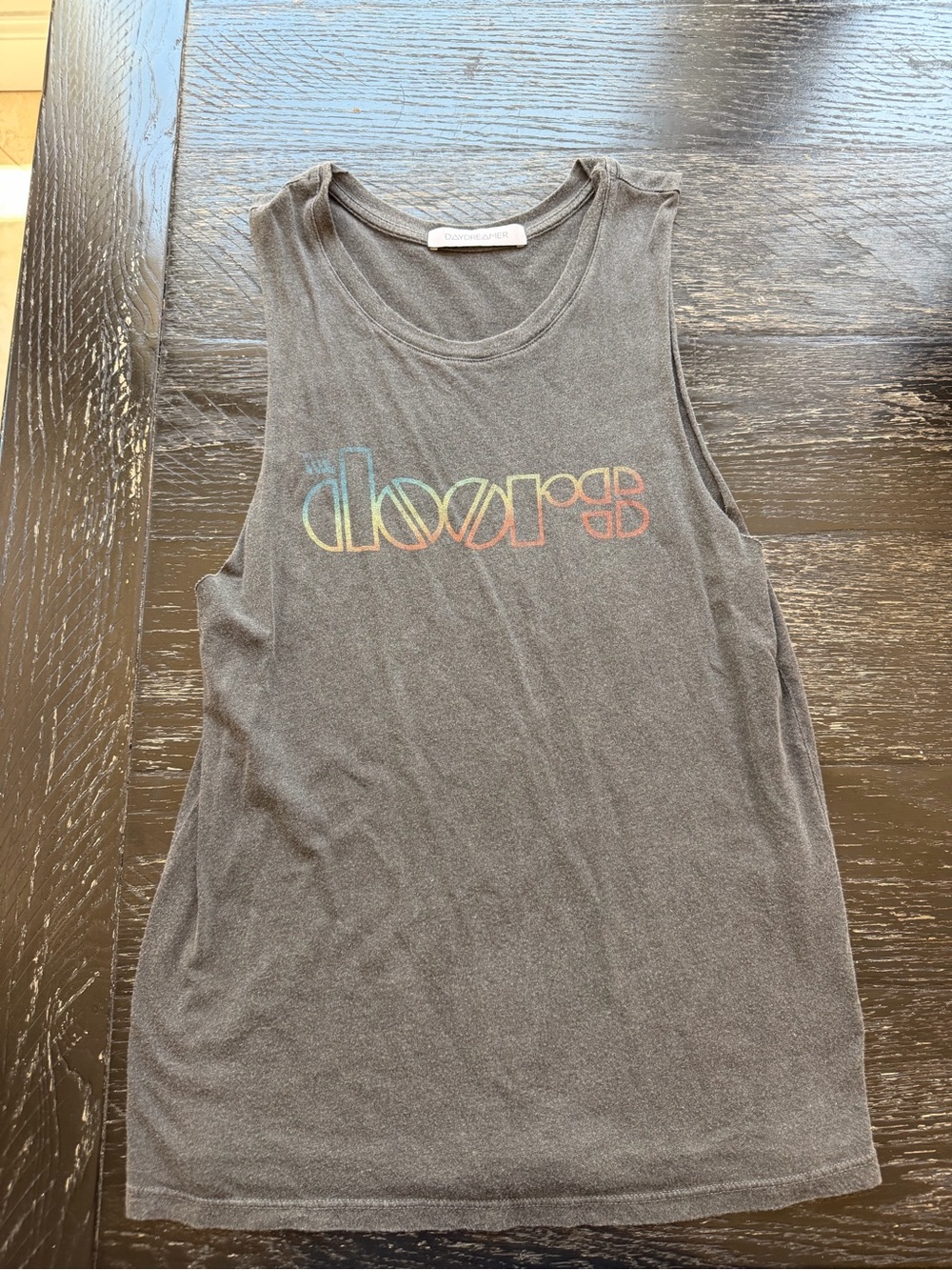 Daydreamer Gray Tank with Multicolor 'doors' Logo